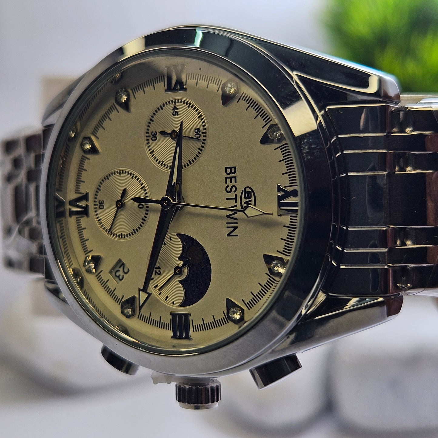 Bestwin Branded Silver Chronograph Watch