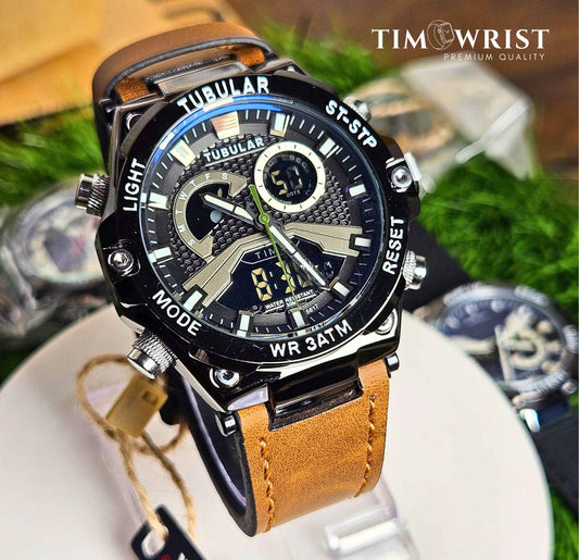 Tubular TB-54660 Branded Men's Chronograph Watch Luxury Edition (Black)