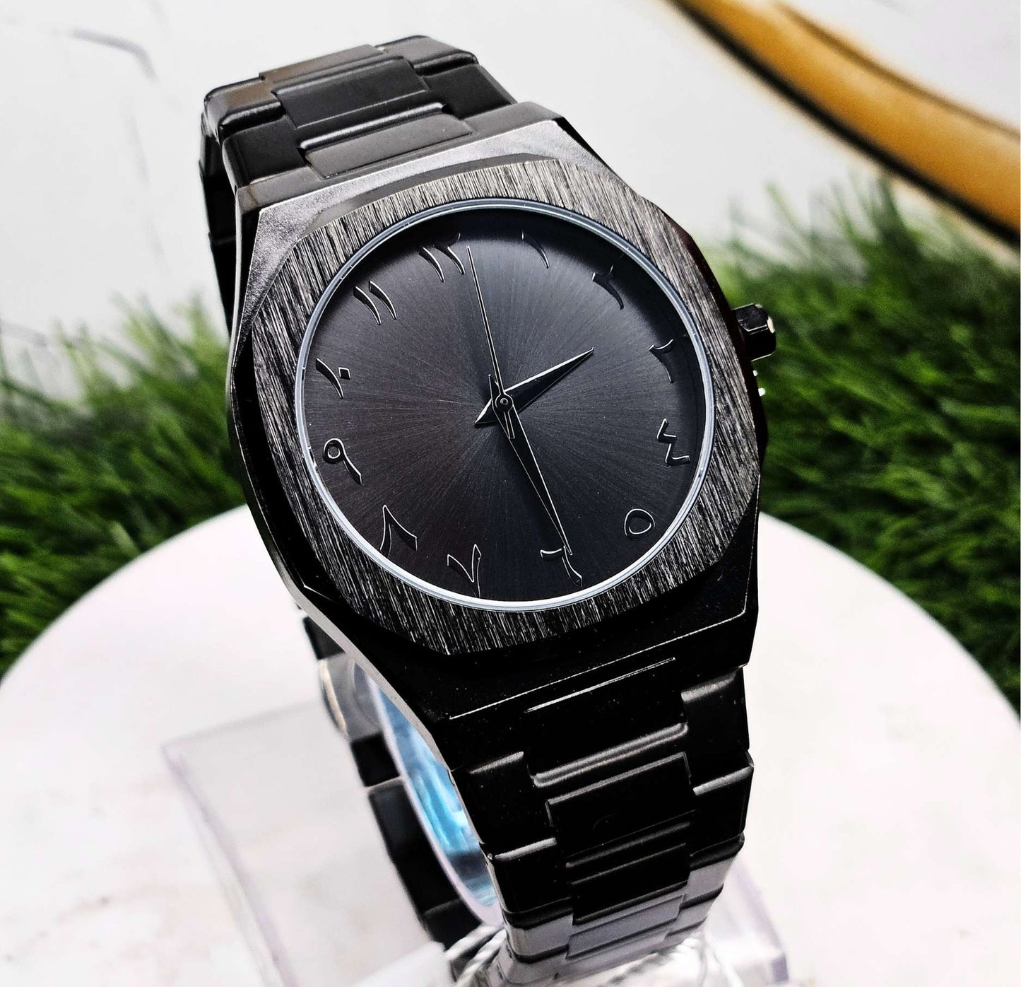 Black Arabic Aura Watch (Masterpiece) – Stainless Steel Edition