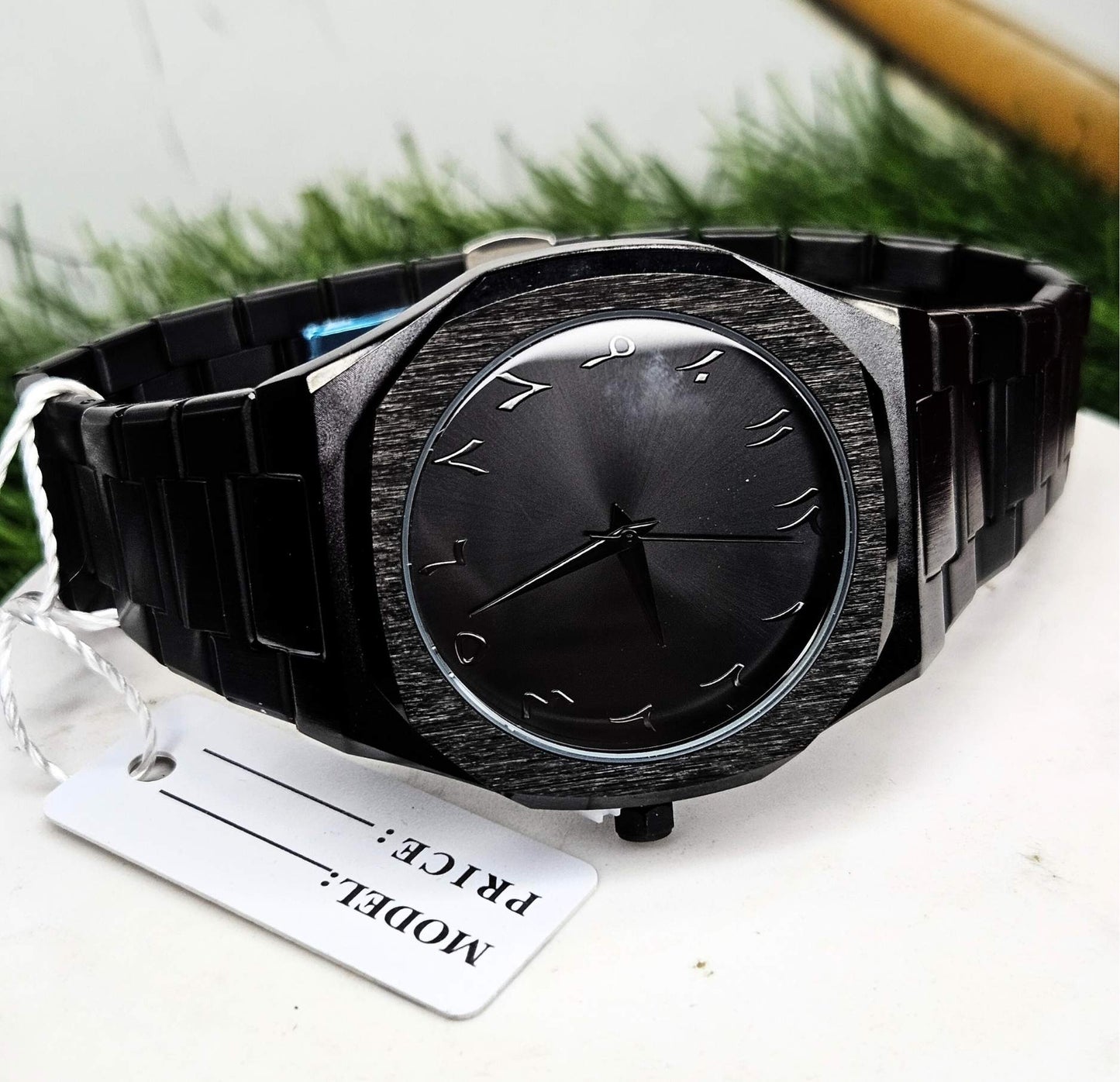 Black Arabic Aura Watch (Masterpiece) – Stainless Steel Edition