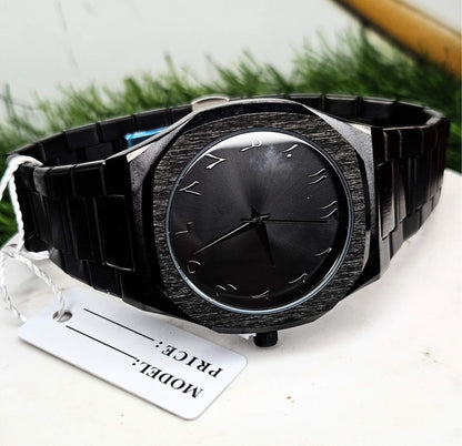 Black Arabic Aura Watch (Masterpiece) – Stainless Steel Edition