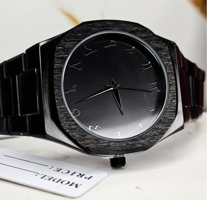 Black Arabic Aura Watch (Masterpiece) – Stainless Steel Edition