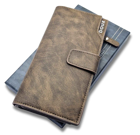 DOUX High Quality Leather Long Wallet Luxury-Edition