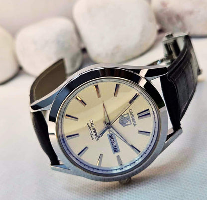 Tag Heuer Calibre 5 (Masterpiece)  Men's Luxury Watch White Edition