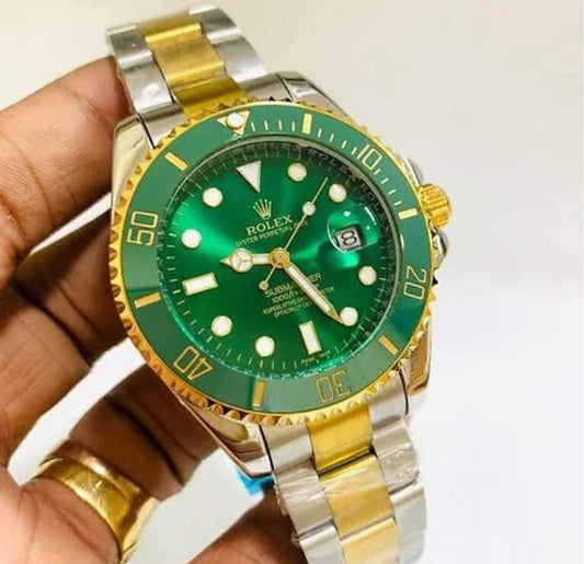 Rolex Submariner Dual Tone Green Dial Stainless Steel Luxury Edition