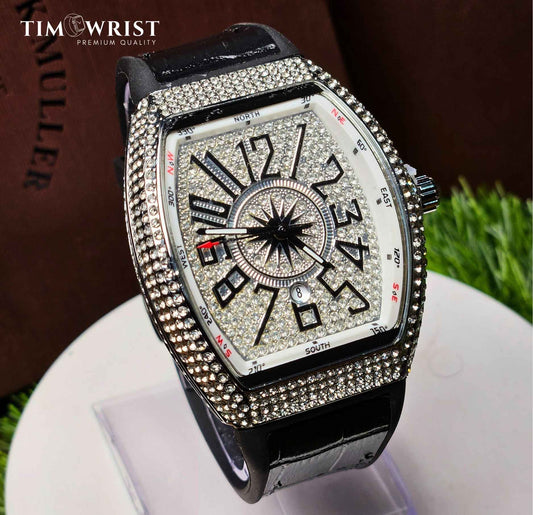 Franck Muller Iced tone (Masterpiece)- Inspired Square Diamond Watch Luxury Edition