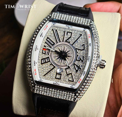 Franck Muller Iced tone (Masterpiece)- Inspired Square Diamond Watch Luxury Edition