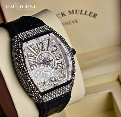 Franck Muller Iced tone (Masterpiece)- Inspired Square Diamond Watch Luxury Edition