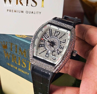 Franck Muller Iced tone (Masterpiece)- Inspired Square Diamond Watch Luxury Edition