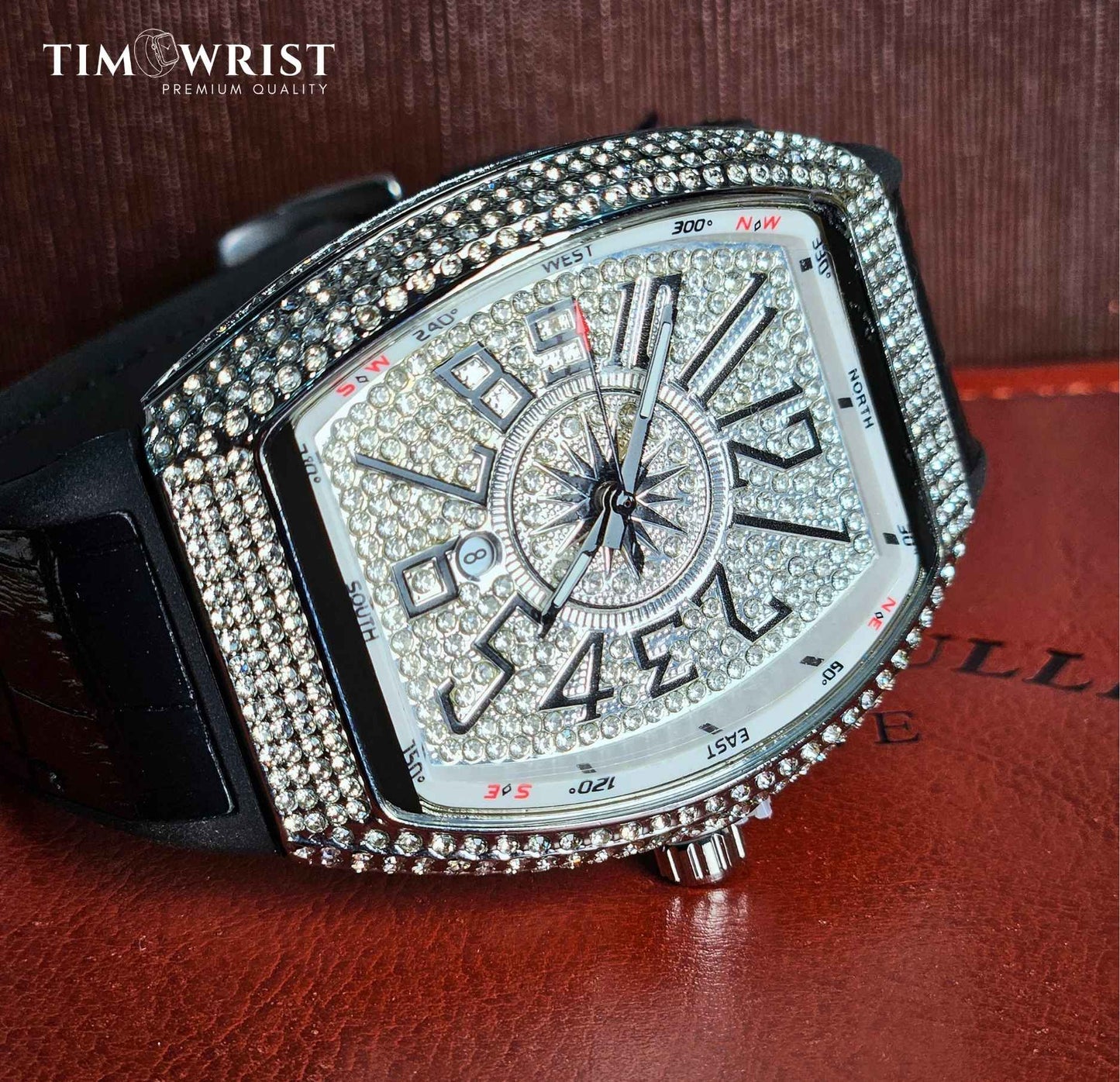 Franck Muller Iced tone (Masterpiece)- Inspired Square Diamond Watch Luxury Edition